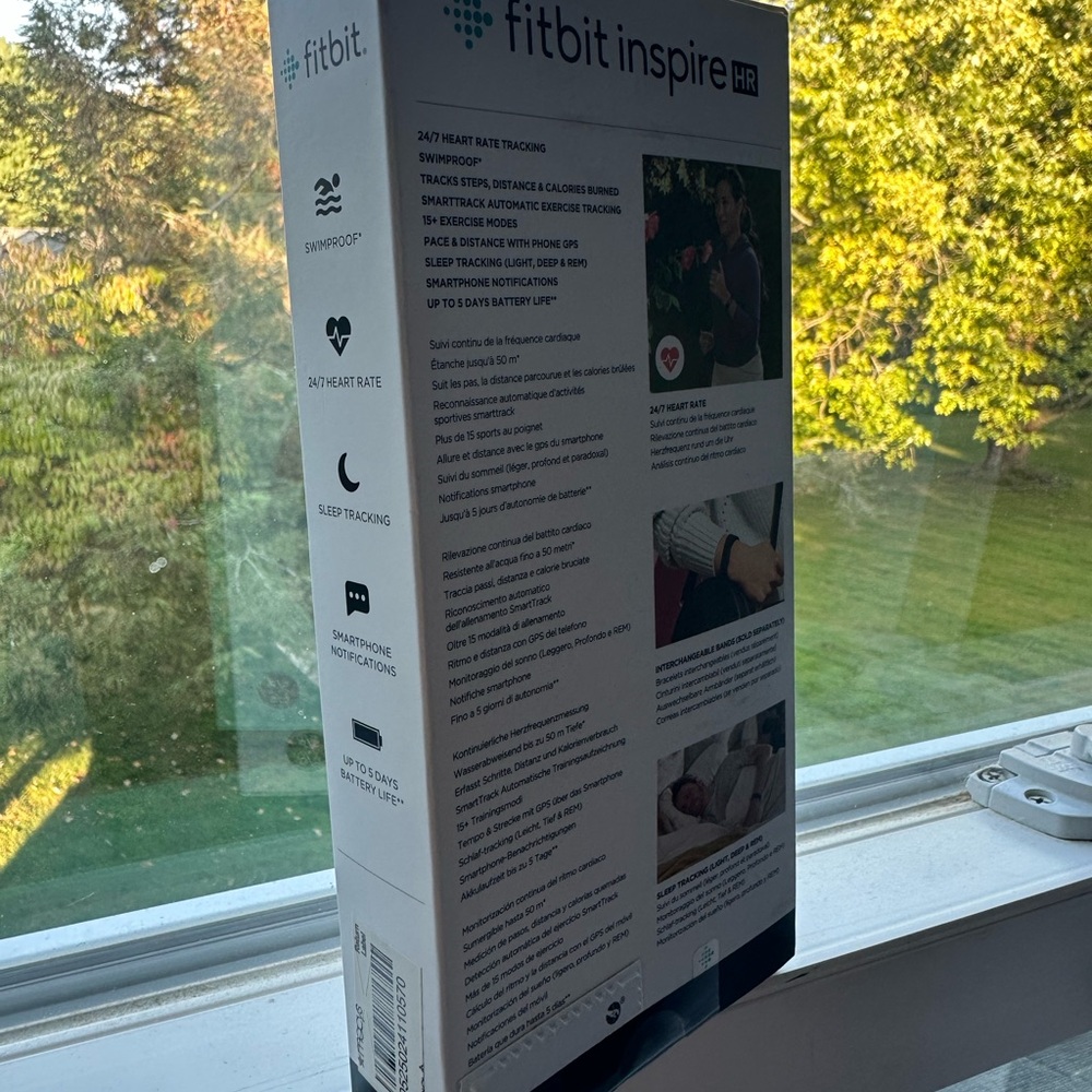 NWT Fitbit Inspire HR Fitness Tracker - Black and Purple - Picture 2 of 4